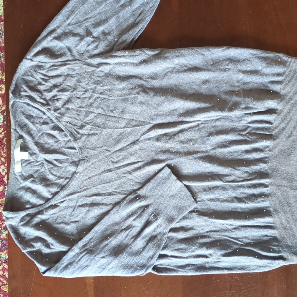 Lauren Conrad Gray sparkle 3/4 sleeve